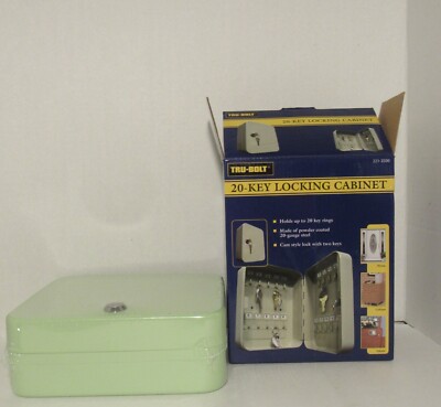 Tru-Bolt 20 Key Locking Cabinet 221-3500, 2 Lock Keys 20 Key Rings ...