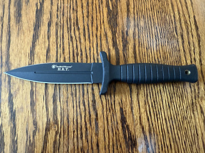 Smith & Wesson HRT Boot Fixed Knife 4.87'' Stainless Steel Blade Rubber Handle