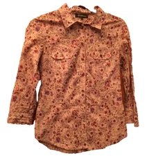 ISABEL MARANT Etoile SZ XS/2 Pink, Purple & Maroon Paisley Print Top Shirt #8839