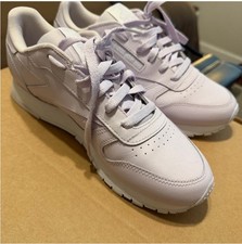 Reebok Classic Leather Light Purple Low Top Athletic Sneakers Running