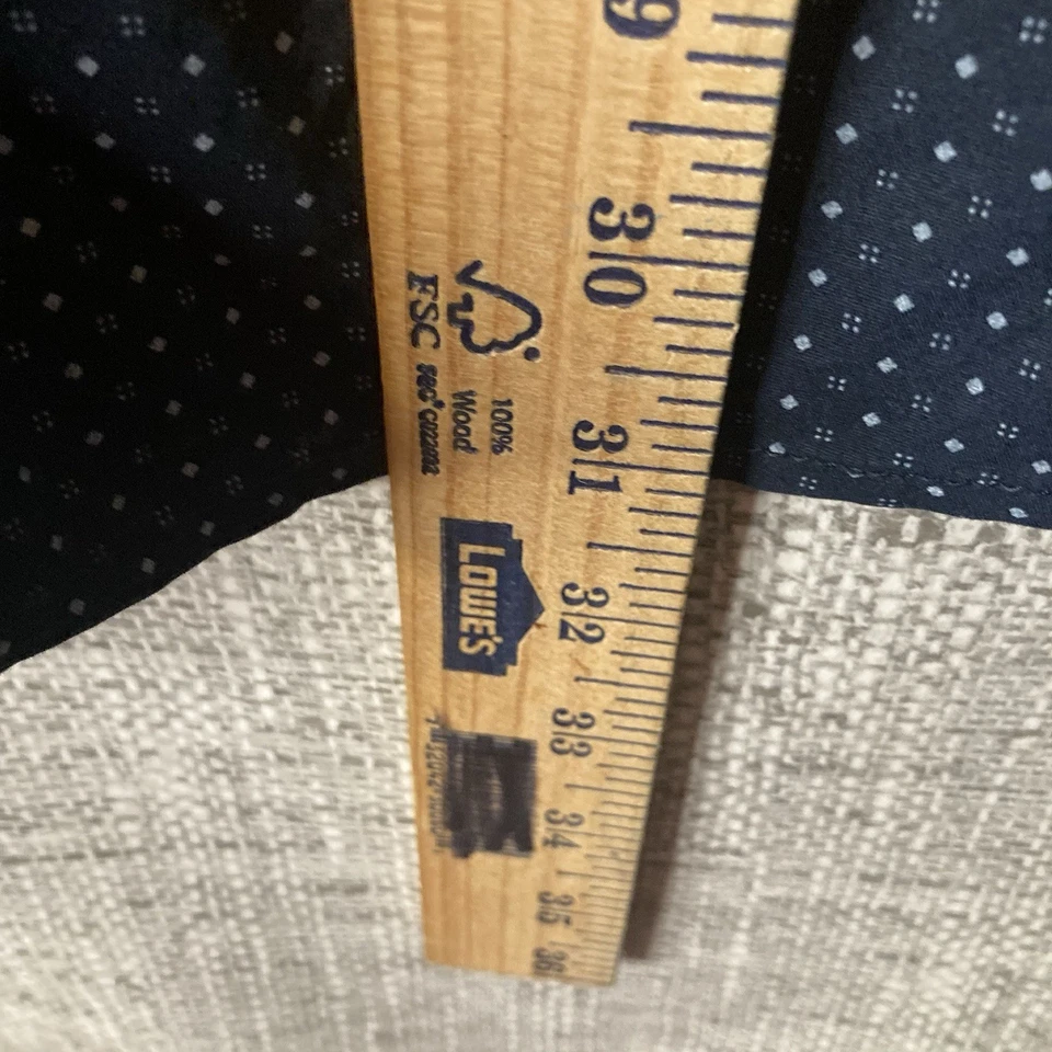 Weatherproof Mens Comfort Stretch Short Sleeve Button Down Shirt Blue XXL (2XL) - Image 4 of 4