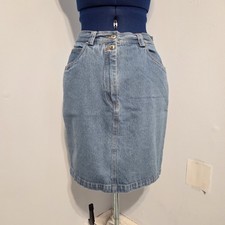 Together Vintage Embroidered Denim Mini Skirt Size 10