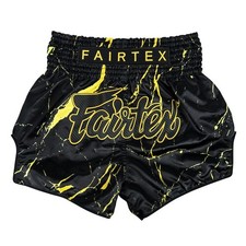 Pantaloncini Fairtex Muay Thai, BS1947, Black Marble, nero