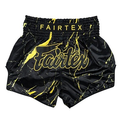 Fairtex Muay Thai Shorts, BS1947, Black Marble, schwarz