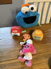 GUND Sesame Street COOKIE MONSTER Playset Plush STUFFED ANIMAL Toy