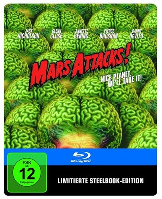 Mars Attacks - Limited Blu-ray Steelbook Edition (geprägt) - Neu (OVP) - FSK 12