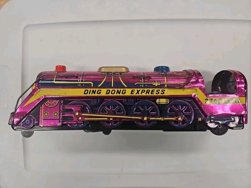 Vintage Ding Dong Express Tin Train 2760 chi Not Tested.  - Picture 2 of 7