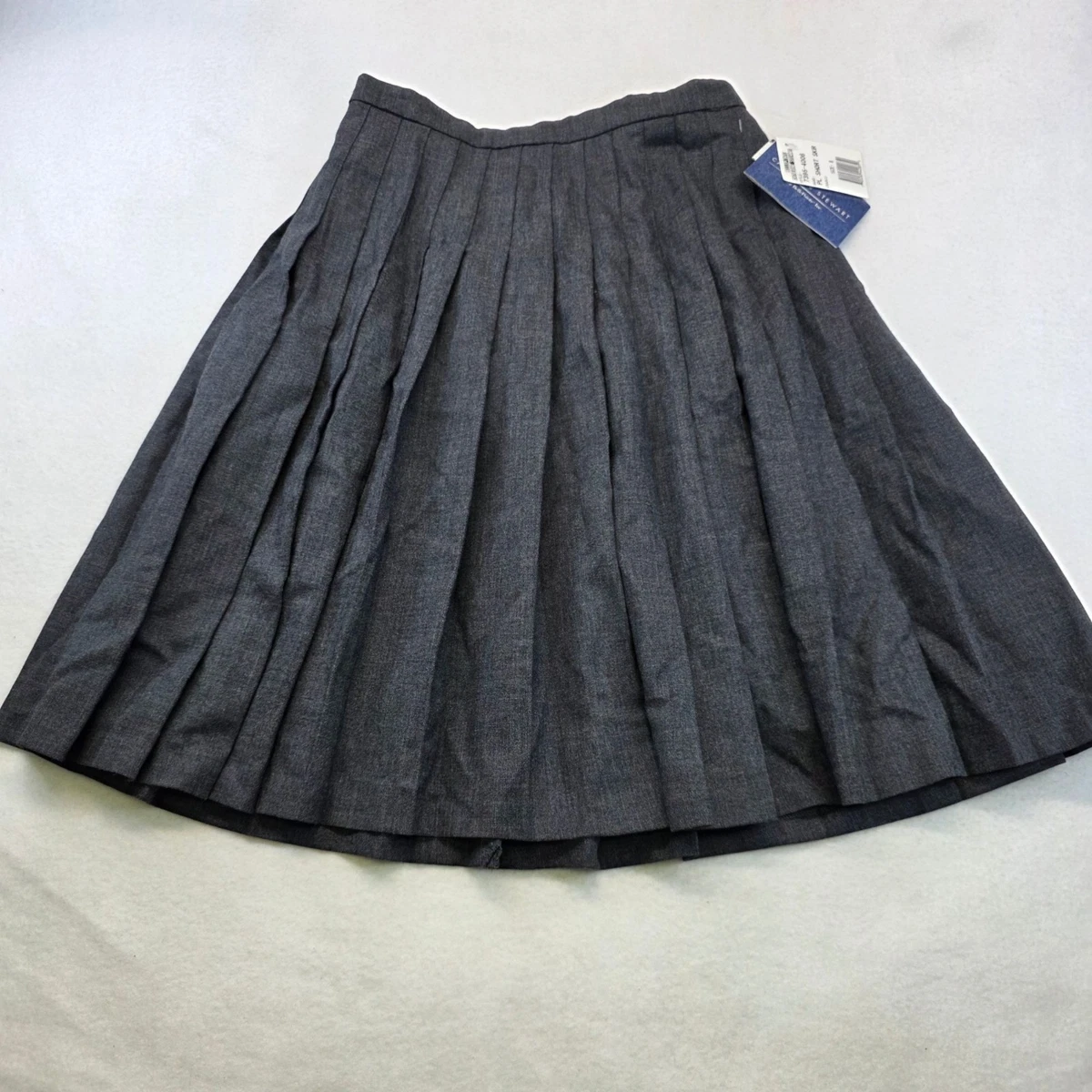 Ann Taylor Vintage Gray Wool Blend A-Line Skirt Herringbone Lined Women