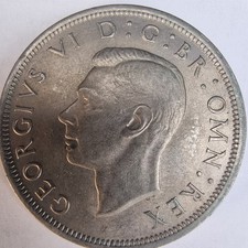 1948 George VI Half Crown Coin VF Great Britain British Coin #04-06