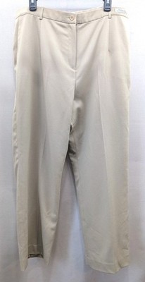 Pendleton Plus True Fit Lined 100% Virgin Wool Straight leg Pants Size 16 Beige