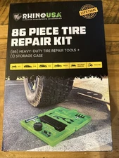 Rhino USA Tire Plug Repair Kit (86-Piece) Fix Punctures & Plug Flats - Flat Tire