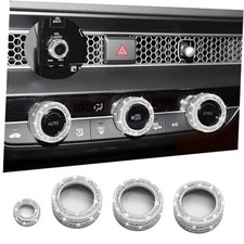 4PCS Bling Car Accessories AC Knob Covers, Air Condition Switch Trim,