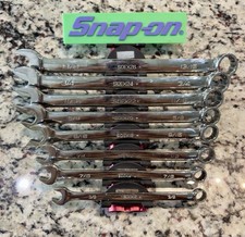 Snap On 8pc 12pt Sae Flank Drive Combination Wrench Set Soex710 38-1316