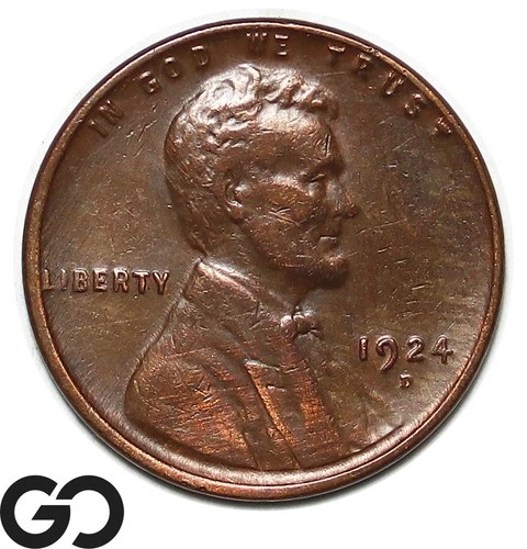 1924-D Lincoln Cent Wheat Penny, Choice XF++/AU Better Date