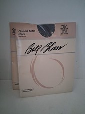 Vintage Queen Size Plus Bill Blass Pantyhose Lot 2 Size B Off Black