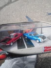 Hot Wheels Vintage Pony Wars '70 Mustang Yellow & '69 Camaro Blue Diecast Ltd Ed