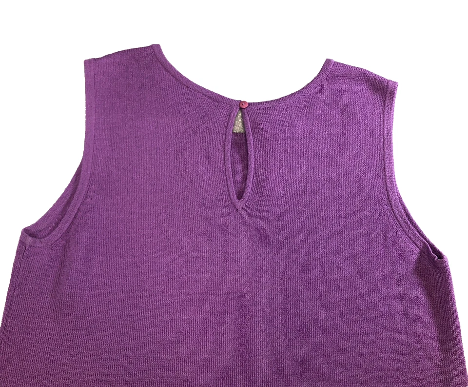 Top Venezia Jeans Mujer Sin Mangas Mezcla Acrílico Talla 14/16 Púrpura Nuevo con Etiquetas Foto 4 de 4