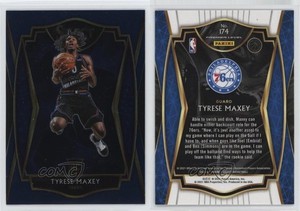 2020-21 Panini Select Premier Level Retail Blue Tyrese Maxey #174 Rookie RC