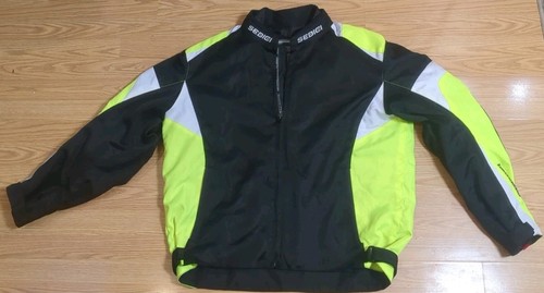 Veste Moto Sedici Femme Haute Visibilité Jaune Néon/noire Avec Protections