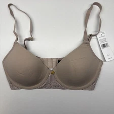 NATORI Bra 30B Bliss Perfection Underwire Contour Lace Smooth in Nude 721154