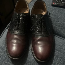 Johnston & Murphy Men's Burgundy Black Brogue Oxford Dress Shoes
