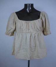 Apricot Women's Square Neck Babydoll Tops Summer Puff Short Sleeve Tunic XL