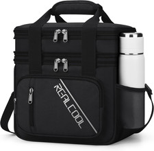 Lunch Bag, Insulated Lunch Box for Men Women, Double Deck Leakproof Soft Cooler
