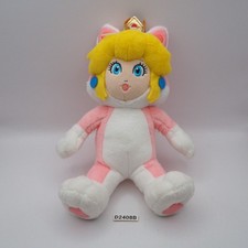 D2408B Super Mario 3D World Princess Peach Cat Sanei 2013 Plush 8" Toy Japan