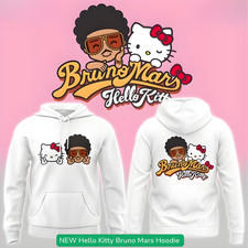 NEW SALE  Hello Kitty Bruno Mars Hoodie S-5XL