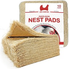 Nest Pads for Chicken Nesting Boxes - 13 x 13 Pads Made in USA from Sustainab...