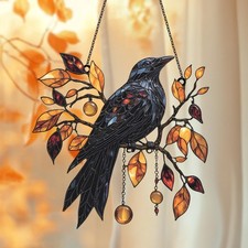 Atrapasol colgante ventana acrílico Mystic Crow - cuervo encaramado