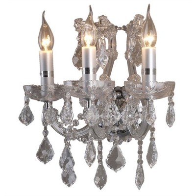 5LL-CR132 Wandlampe Lüster Kristall-Lampe 35*21*40 cm E14/max 3*40W Clayre & Eef