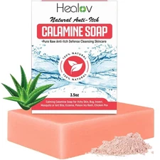 Natural Instant Itch Relief Soap Bar – Calming Calamine Soap for Itchy Skin, I