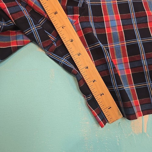 VTG Tail Women's High Waist Shorts 12 Plaid Red Blue Pleated Made USA 1990s Golf - Bild 4 von 7
