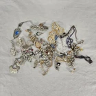 Costume Jewelry Lot Grab Bag Rhinestones Vintage Modern Crafts Earrings Necklace