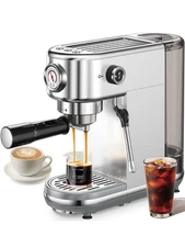 Espresso Machine with Milk Frother, 20 Bar High Pressure Professional Espresso M