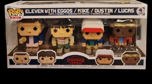 Funko Pop 8 Bit Stranger Things 4-Pack Eleven with Eggos Mike Dustin Lucas