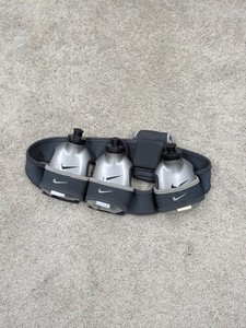 Nike Triple Flask Running Sport Belt 3 6 Oz Marathon Reflective Water Bottles