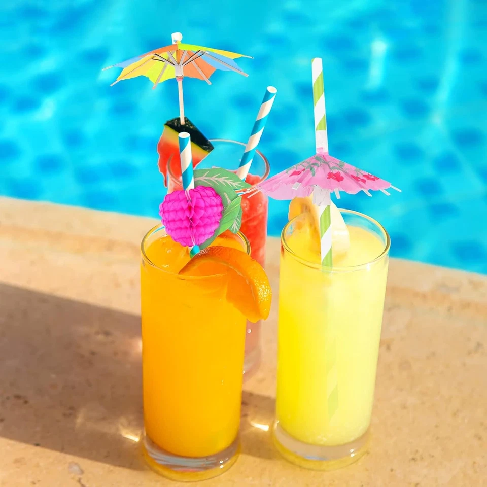 Cocktail Deko, 80 Stück Wiederverwendbar Cocktail Schirmchen, Feuerwerk Sticks - Bild 3 von 4