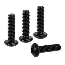 1/4-20 x 1" Pan Head Machine Screws, 35 Pcs 304 Stainless Steel Screw Black