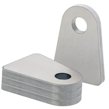 Weld on Tabs, 1/2" Hole; 2-1/2" Height; 1-3/4" Wide; 1/4" Thick 4 Pcs Silver