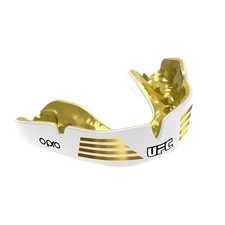 OPRO Instant Custom-Fit Mouth Guard, Adult (10+), Ufc Strike - Gold/White