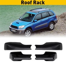 Black Roof Rack Cover Rail End Shell Trim Cap For 2001-2006 TOYOTA RAV4