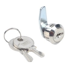 Zinc Alloy Drawer Lock for Locker Cabinet with 2 Keys - Silver 36.5x22x8mm