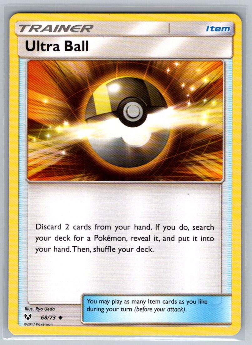 Ultra Ball 68/73 Uncommon Shining Legends Pokemon Lightly Played