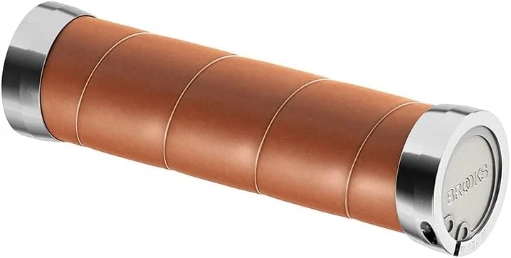 Brooks Slender Leather Grips (130 + 130 mm) Honey-New22 Unisex Adult Handlebar,  - Image 2 of 3