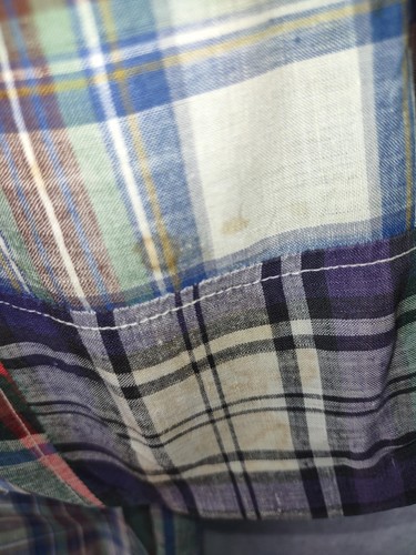 Vintage Mens Madras Patchwork Blazer Medium Multicolor Preppy 70s Carroll Reed - Picture 15 of 24