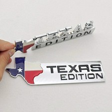 Texas Edition Logo Emblem Metal Car Badge Trunk Sticker For Ford Jeep Chevrolet