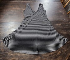 Wild Fable Women's Black/White Striped Mini Dress Size Medium Notes