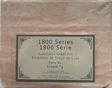 1800 Series 4 Piece Bed Sheet Set Deep Pocket Twin XL Pink Blush